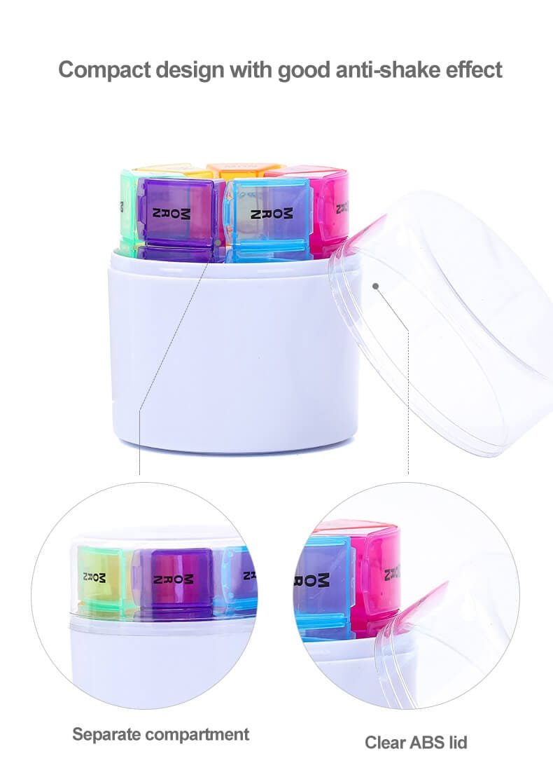 weekly round pill case product display 7 weekly round pill case product display 7
