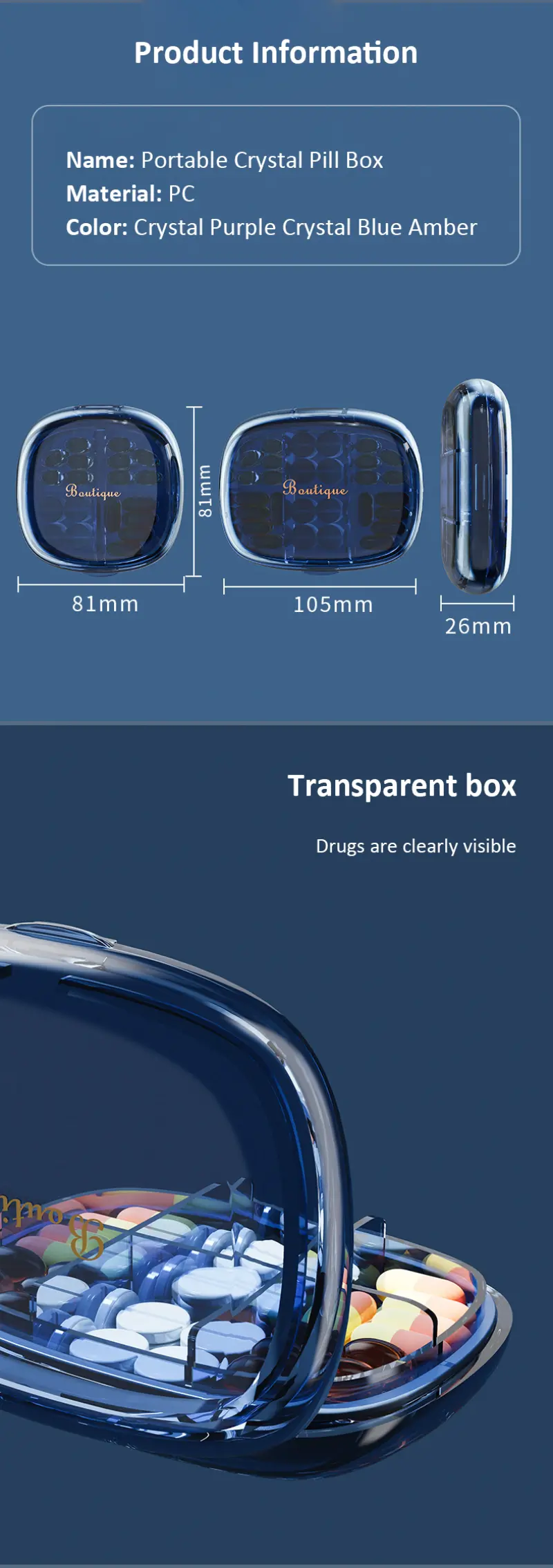 6 Compartment Travel Medicine Case (7) 6 Compartment Travel Medicine Case (7)
