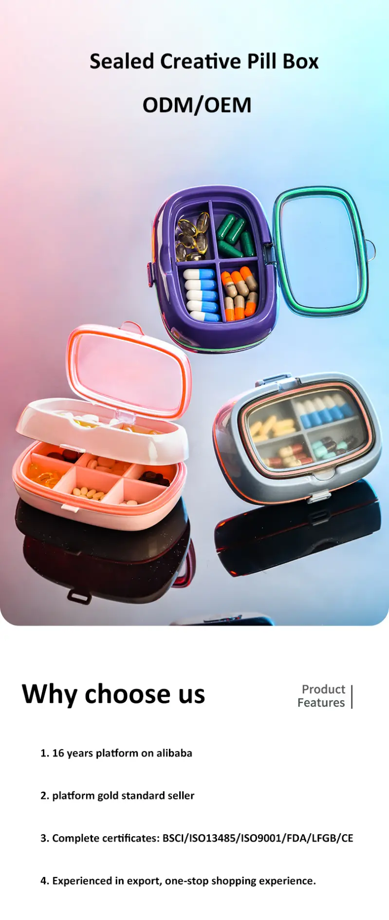 10 Compartment Pill Box with Double Seal – BS0800J (1) 10 Compartment Pill Box with Double Seal – BS0800J (1)