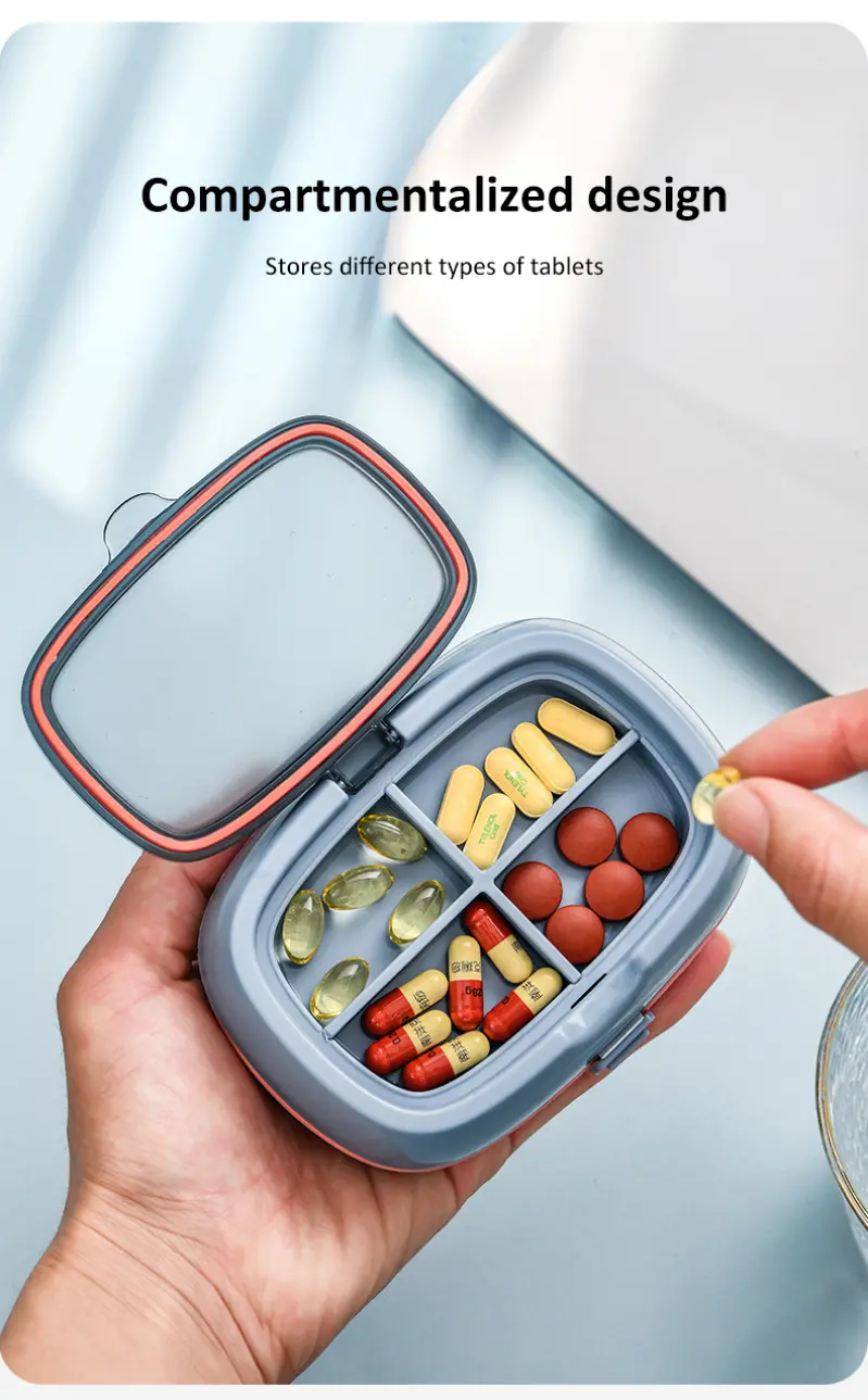 10 Compartment Pill Box with Double Seal – BS0800J (2) 10 Compartment Pill Box with Double Seal – BS0800J (2)
