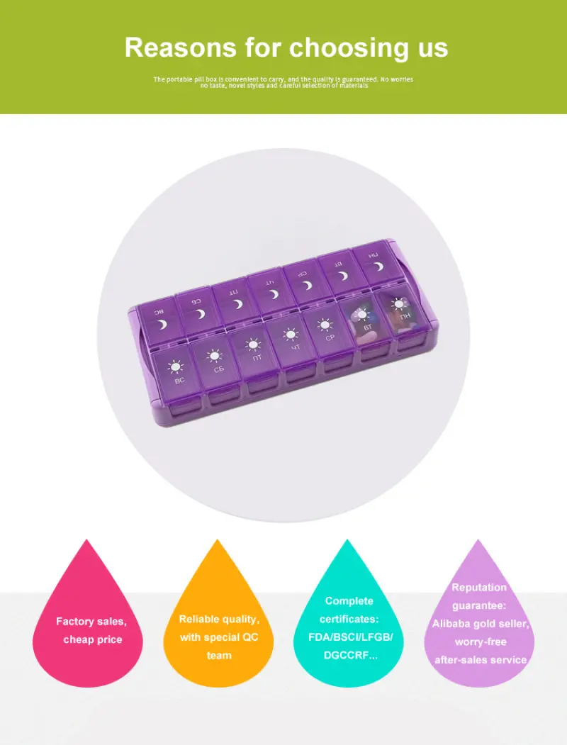 14 Compartment Weekly AMPM Pill Organizer BS1045J (2) 14 Compartment Weekly AMPM Pill Organizer BS1045J (2)
