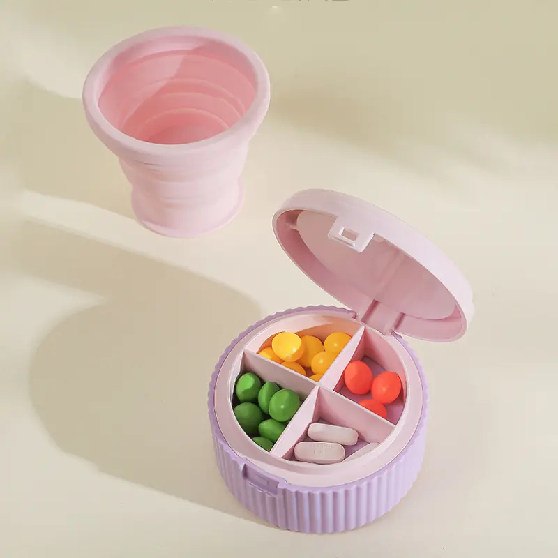 2 in 1 Folding Medicine Case with Water Cup (6)