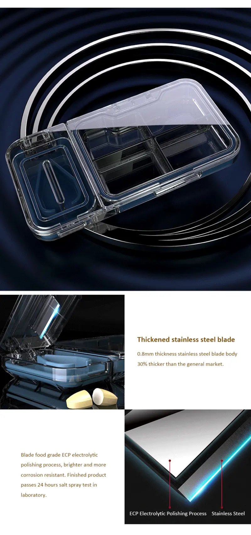 2 in 1 Pill Organizer with Cutter (2) 2 in 1 Pill Organizer with Cutter (2)