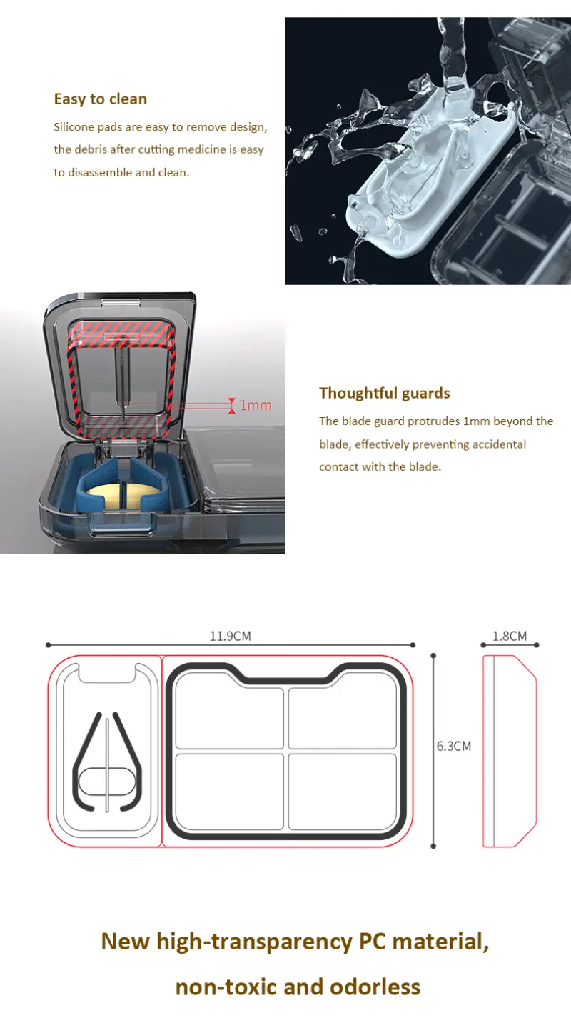 2 in 1 Pill Organizer with Cutter (5) 2 in 1 Pill Organizer with Cutter (5)