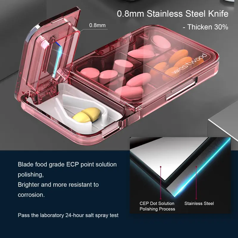 2 in 1 Pill Organizer with Cutter (8)