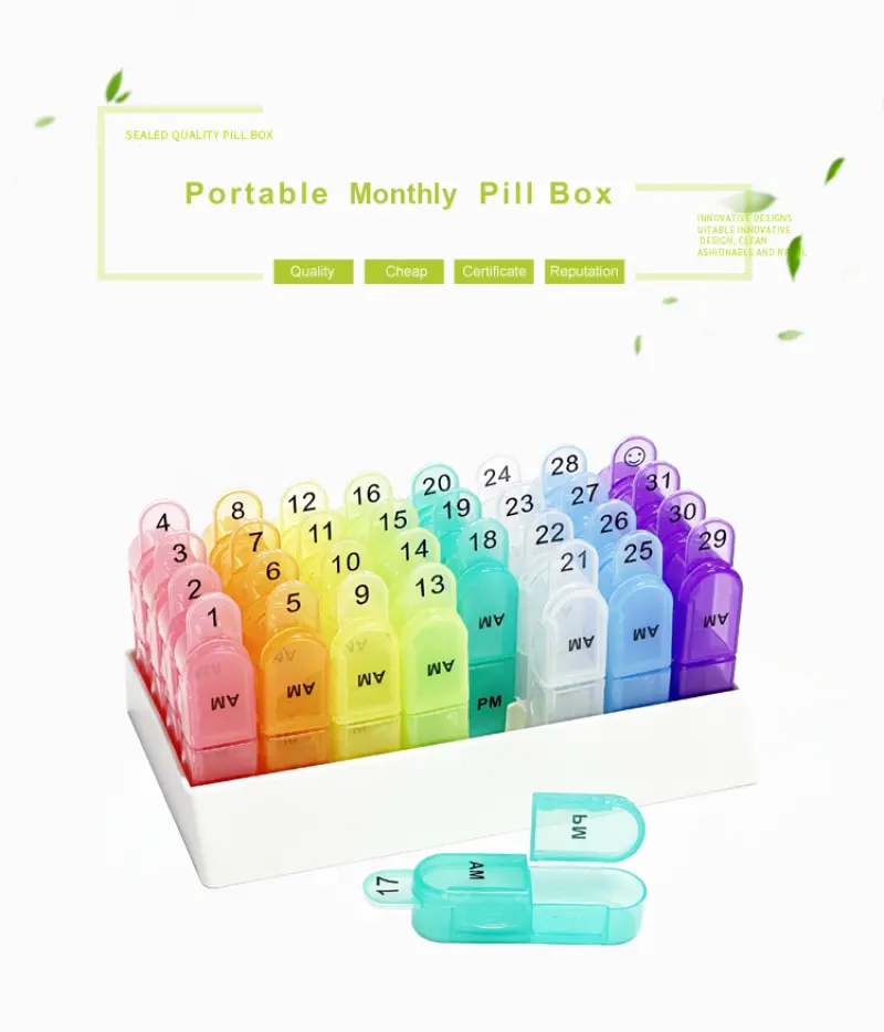 31 Day Monthly Pill Organizer (1) 31 Day Monthly Pill Organizer (1)