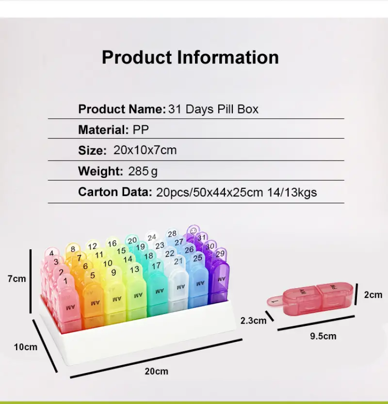 31 Day Monthly Pill Organizer (3) 31 Day Monthly Pill Organizer (3)