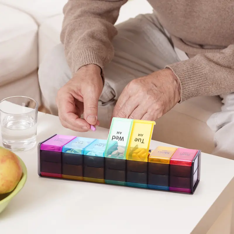 7 Day AM PM Weekly Pill Box with Double Layer Design (3)