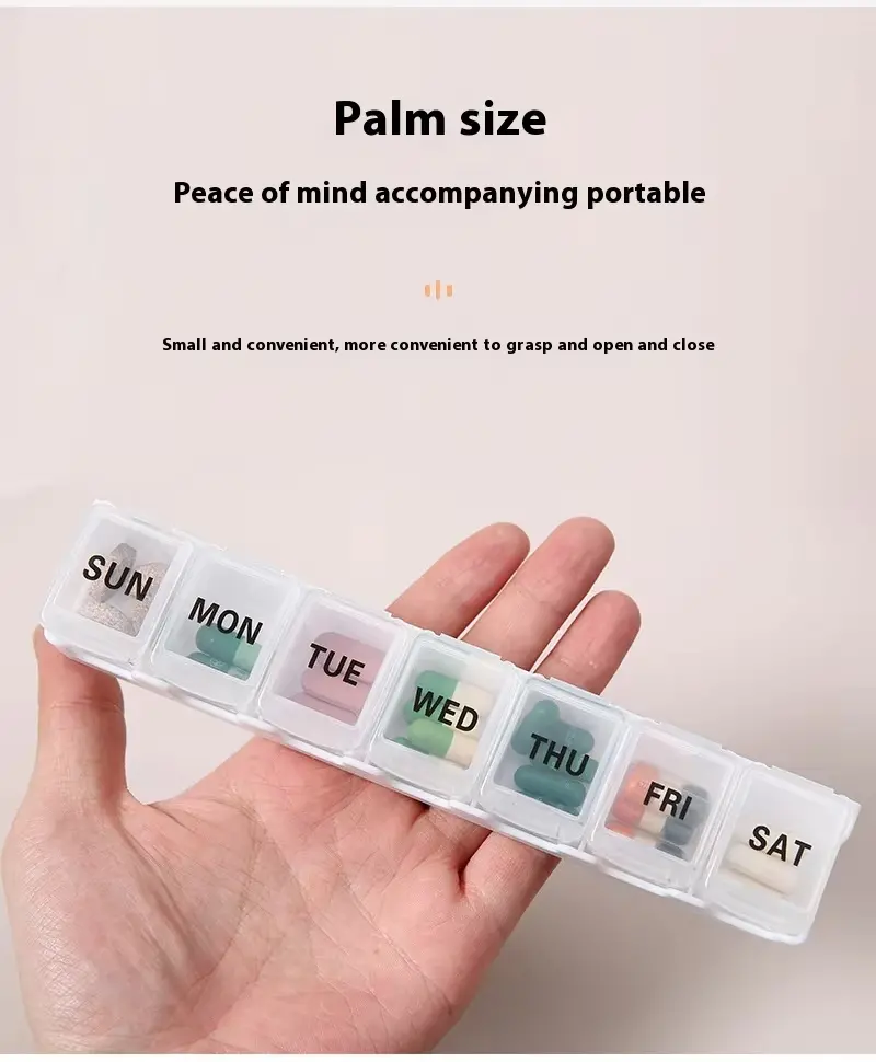7 Day Removable Rainbow 7 compartment Pill Box – BS1311J (2) 7 Day Removable Rainbow 7 compartment Pill Box – BS1311J (2)