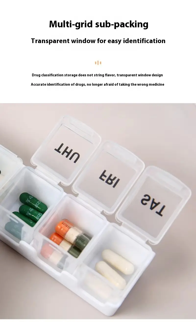 7 Day Removable Rainbow 7 compartment Pill Box – BS1311J (3) 7 Day Removable Rainbow 7 compartment Pill Box – BS1311J (3)