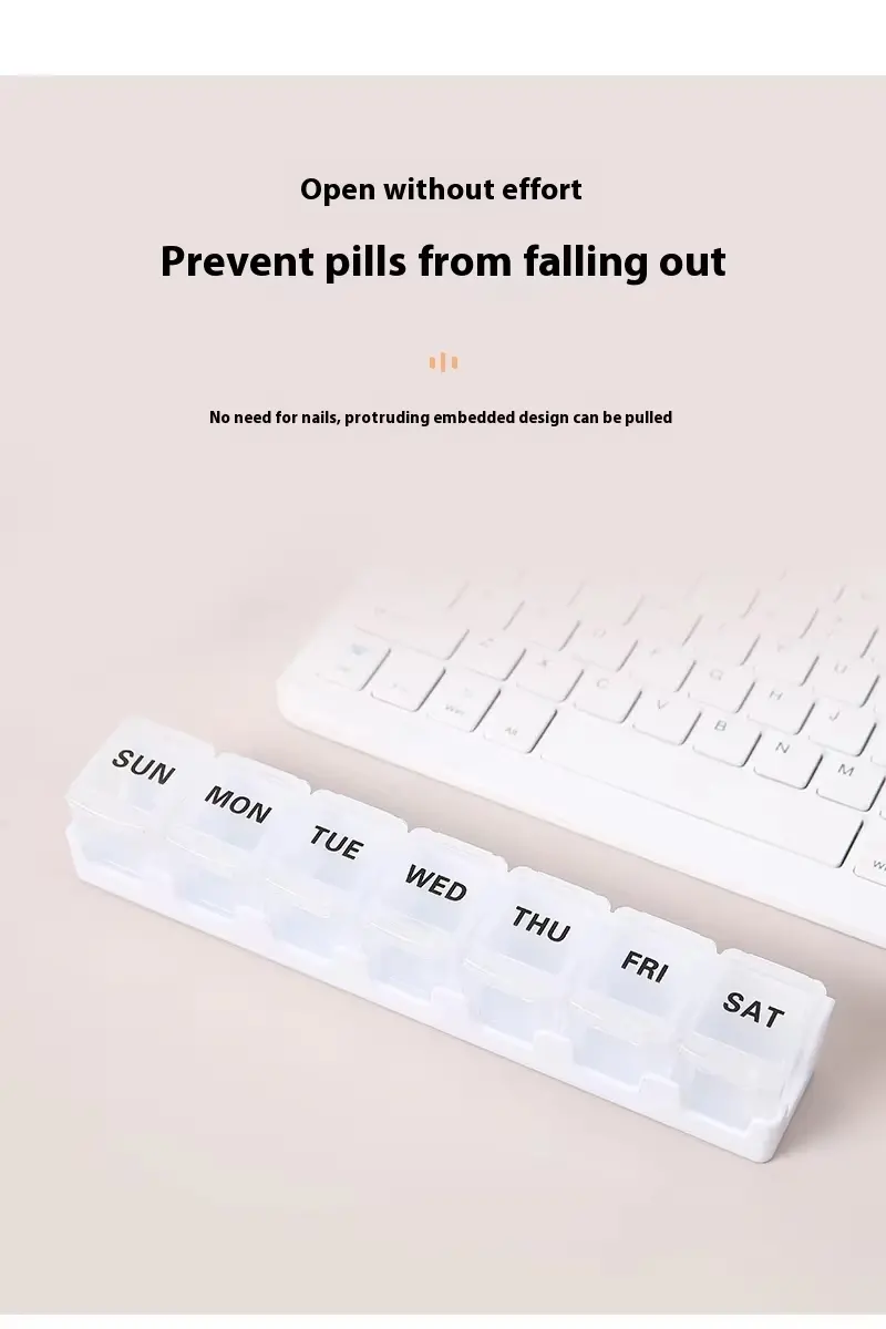 7 Day Removable Rainbow 7 compartment Pill Box – BS1311J (4) 7 Day Removable Rainbow 7 compartment Pill Box – BS1311J (4)