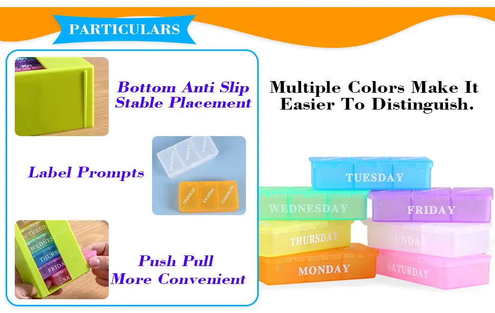 BS0803J Weekly Pill Case (3) BS0803J Weekly Pill Case (3)