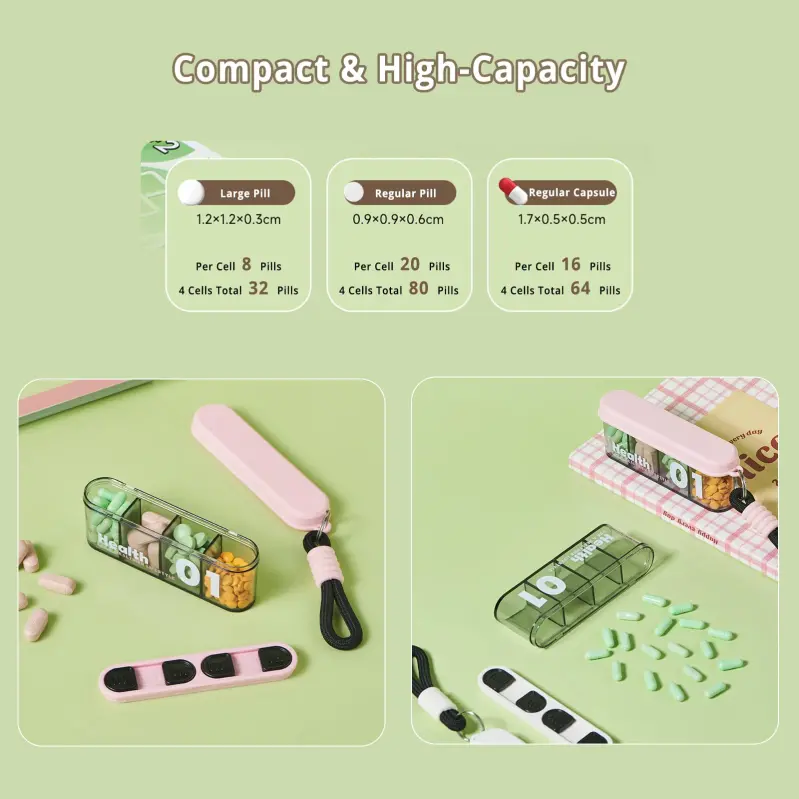 Compact Travel Pill Organizer – BS1290J (3) Compact Travel Pill Organizer – BS1290J (3)