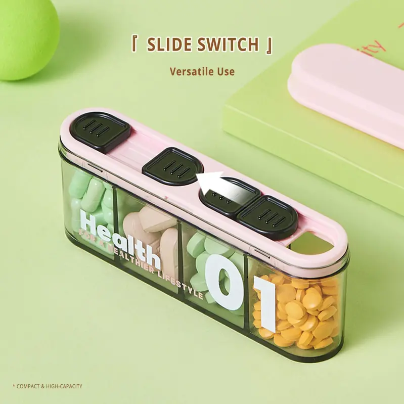 Compact Travel Pill Organizer – BS1290J (4) Compact Travel Pill Organizer – BS1290J (4)