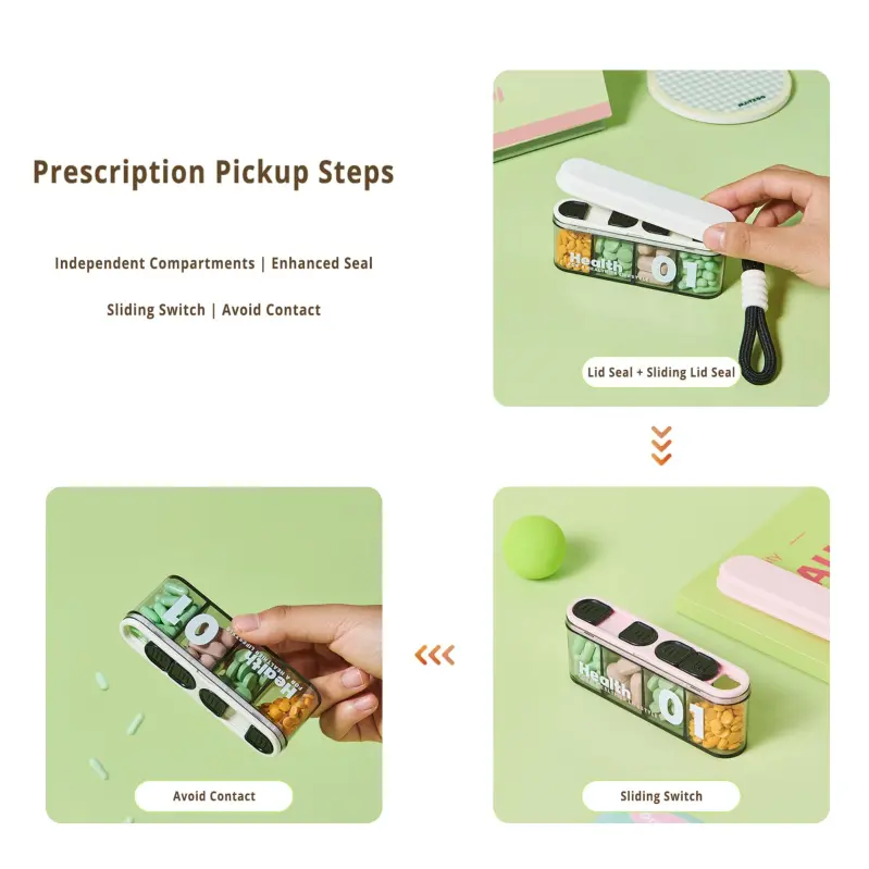 Compact Travel Pill Organizer – BS1290J (6) Compact Travel Pill Organizer – BS1290J (6)