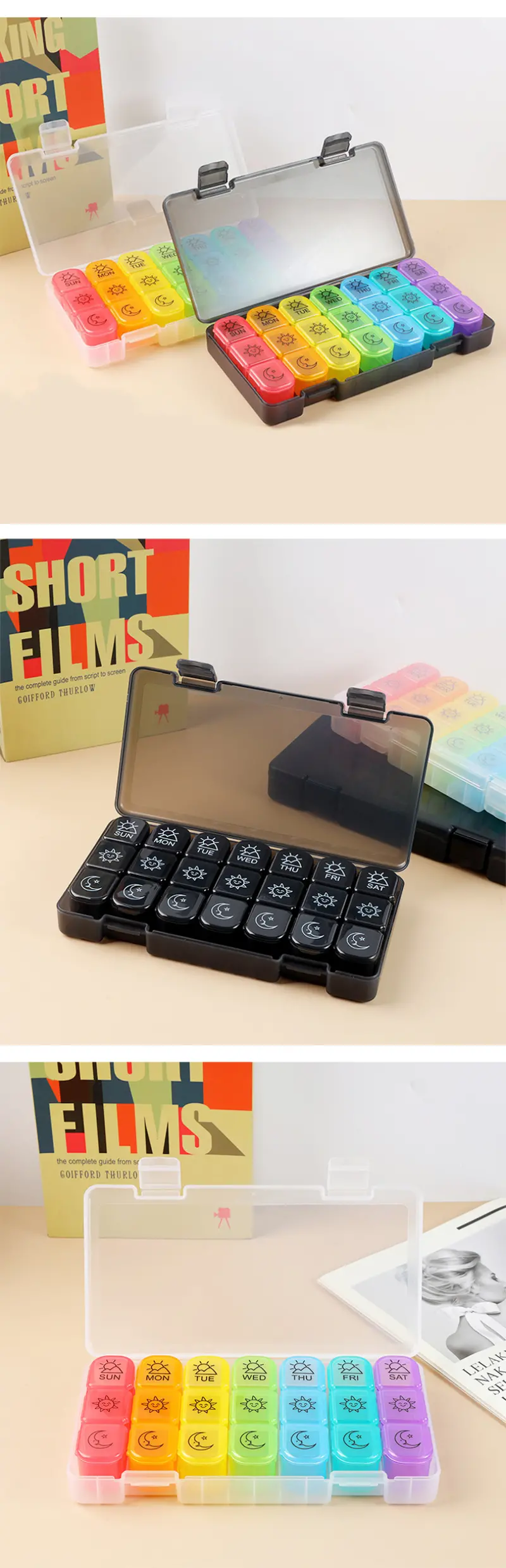 Large Capacity 7 Day Pill Organizer BS1220J (10)
