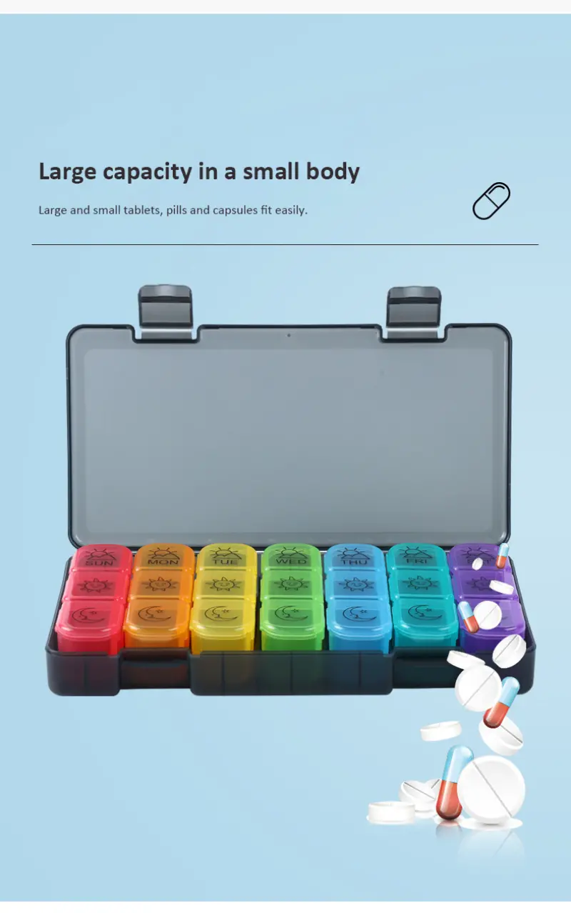 Large Capacity 7 Day Pill Organizer BS1220J (7)