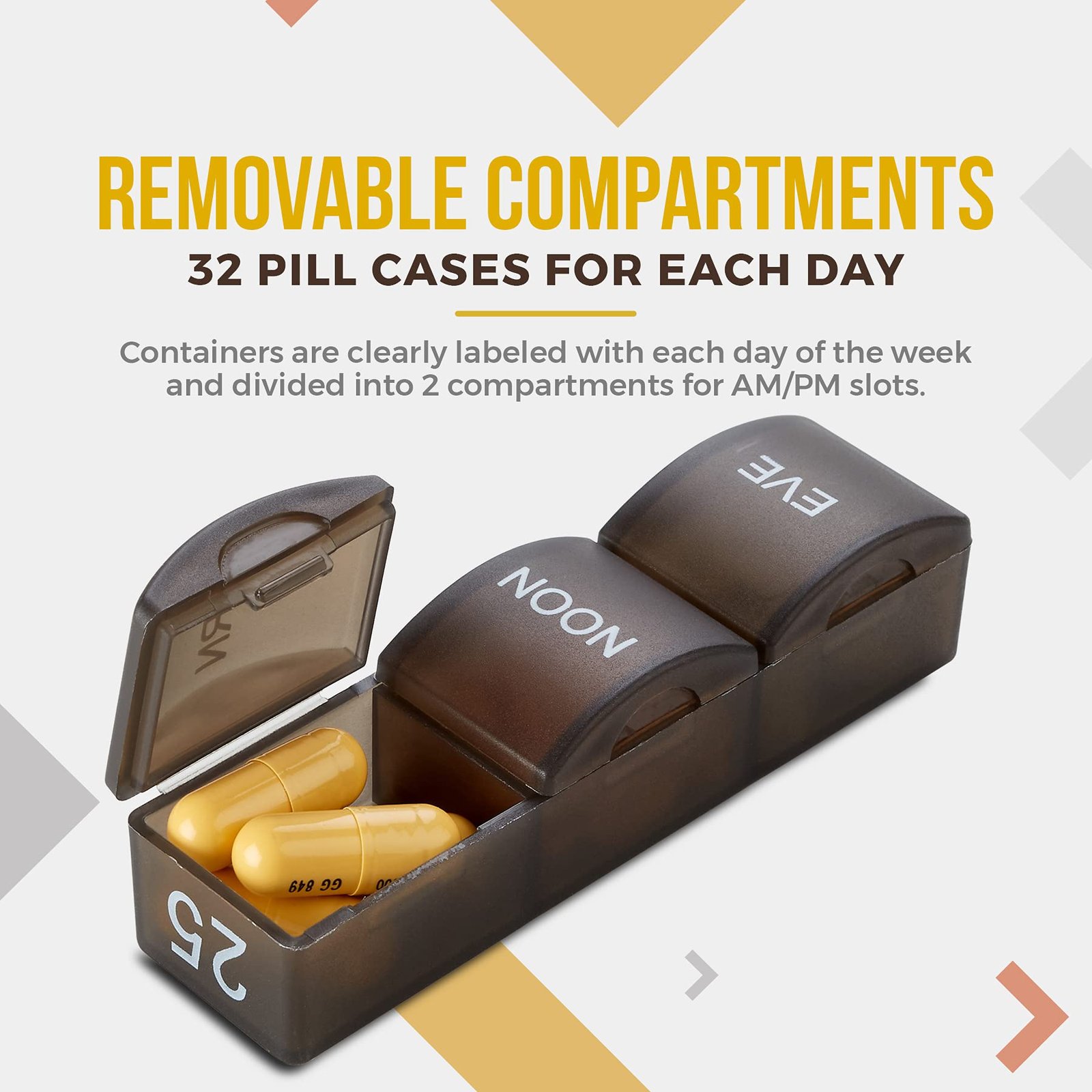 Month Pill Box Organizer 4 Times a Day Morning Noon Evening Night Large 32 Daily Pill Cases Travel Monthly Pill Organizer (4) Month Pill Box Organizer 4 Times a Day Morning Noon Evening Night Large 32 Daily Pill Cases Travel Monthly Pill Organizer (4)