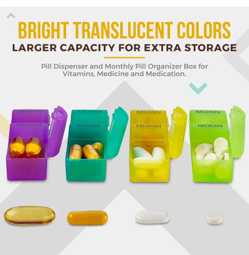 Month Pill Box Organizer 4 Times a Day Morning Noon Evening Night Large 32 Daily Pill Cases Travel Monthly Pill Organizer (4) Month Pill Box Organizer 4 Times a Day Morning Noon Evening Night Large 32 Daily Pill Cases Travel Monthly Pill Organizer (4)