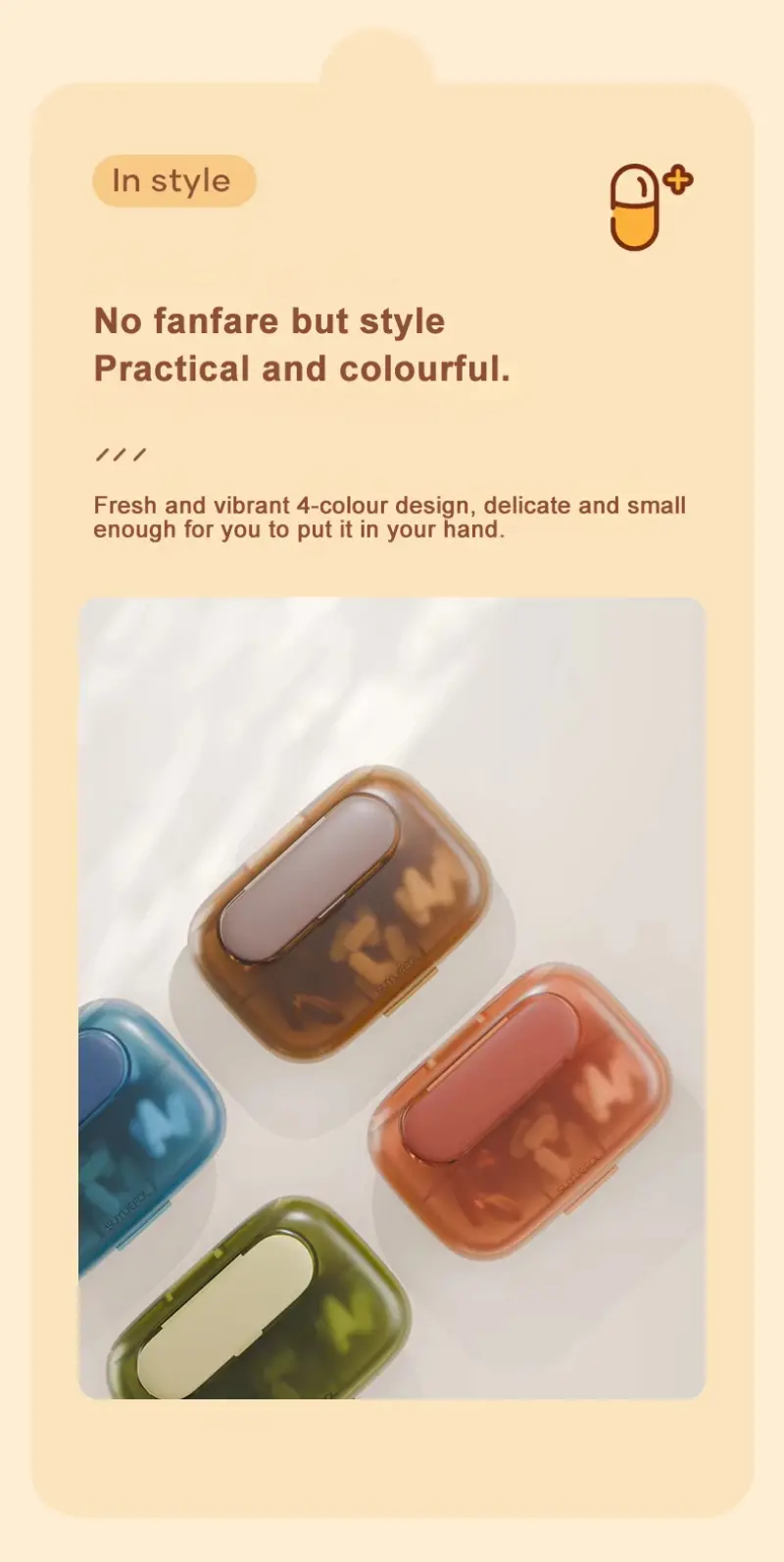Compact & Stylish Pill Organizer BS1346J S (12) Compact & Stylish Pill Organizer BS1346J S (12)