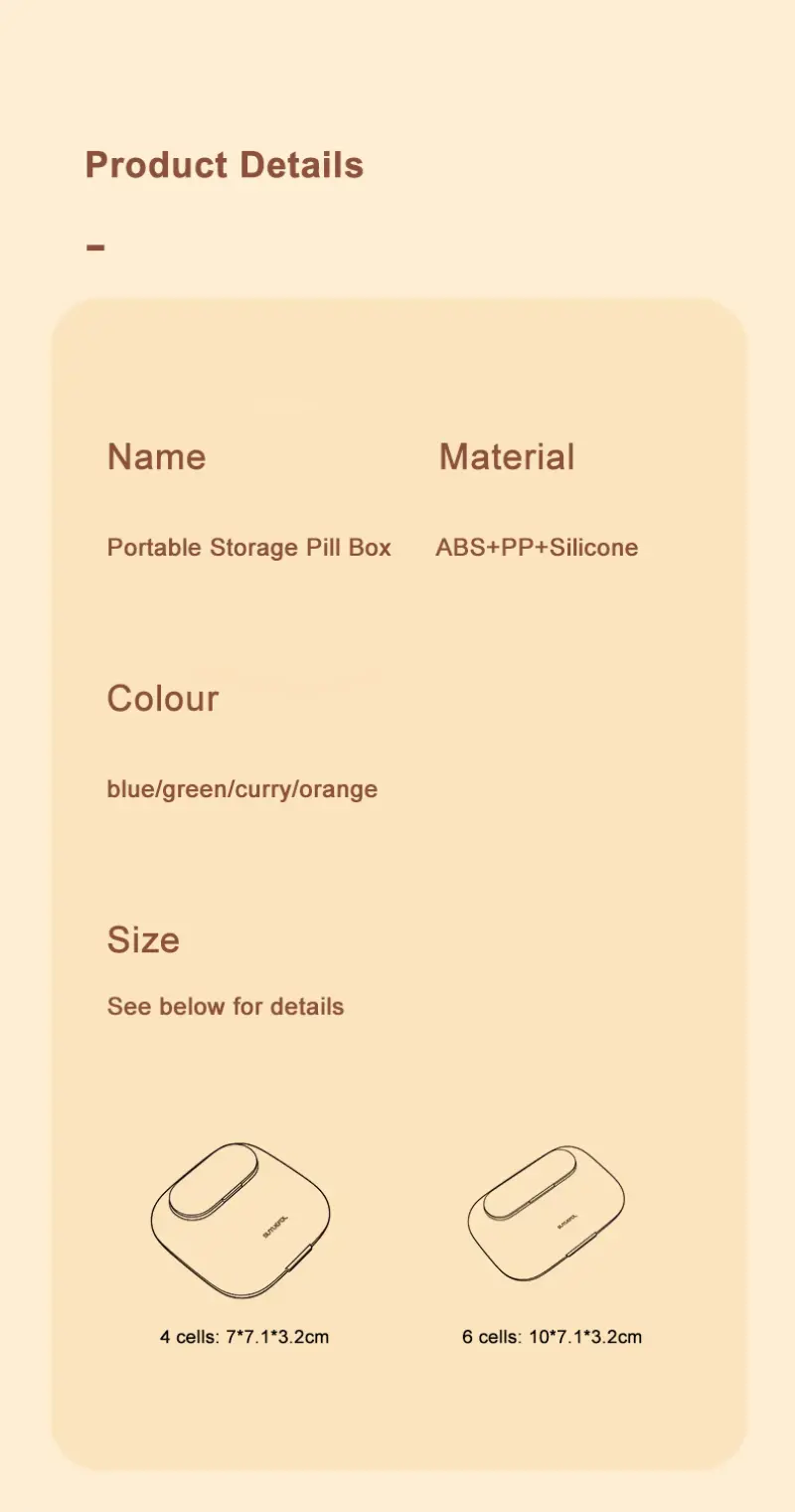 Compact & Stylish Pill Organizer BS1346J S (15) Compact & Stylish Pill Organizer BS1346J S (15)