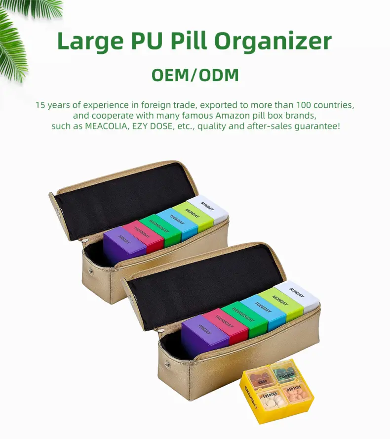 Weekly Pill Organizer with Removable Daily Cases (1) Weekly Pill Organizer with Removable Daily Cases (1)