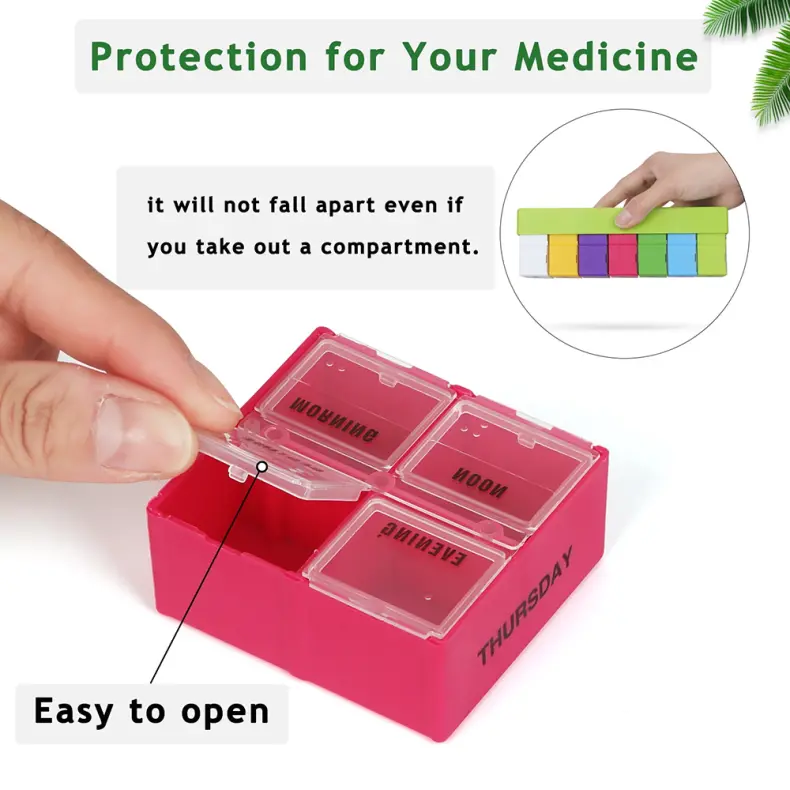 Weekly Pill Organizer with Removable Daily Cases (3) Weekly Pill Organizer with Removable Daily Cases (3)