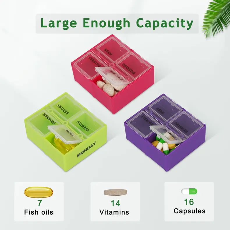 Weekly Pill Organizer with Removable Daily Cases (6) Weekly Pill Organizer with Removable Daily Cases (6)