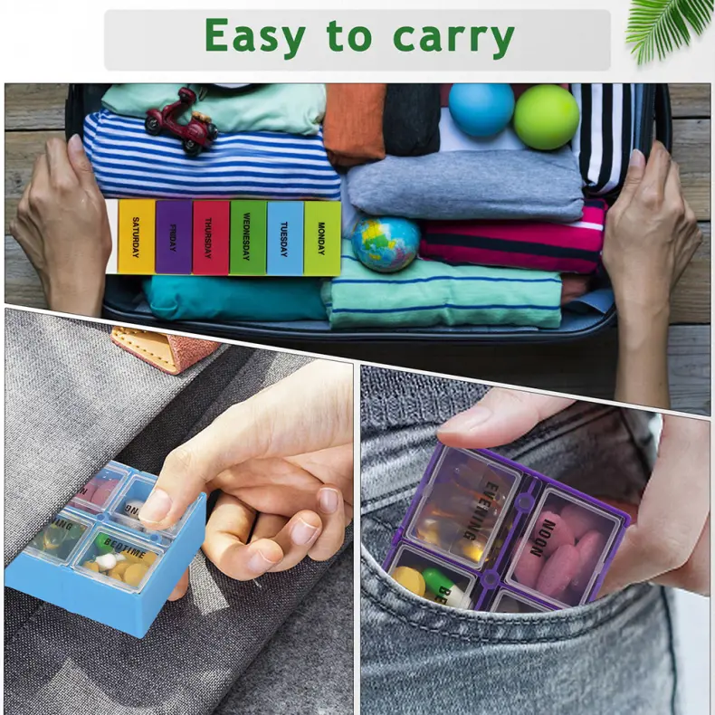 Weekly Pill Organizer with Removable Daily Cases (7) Weekly Pill Organizer with Removable Daily Cases (7)