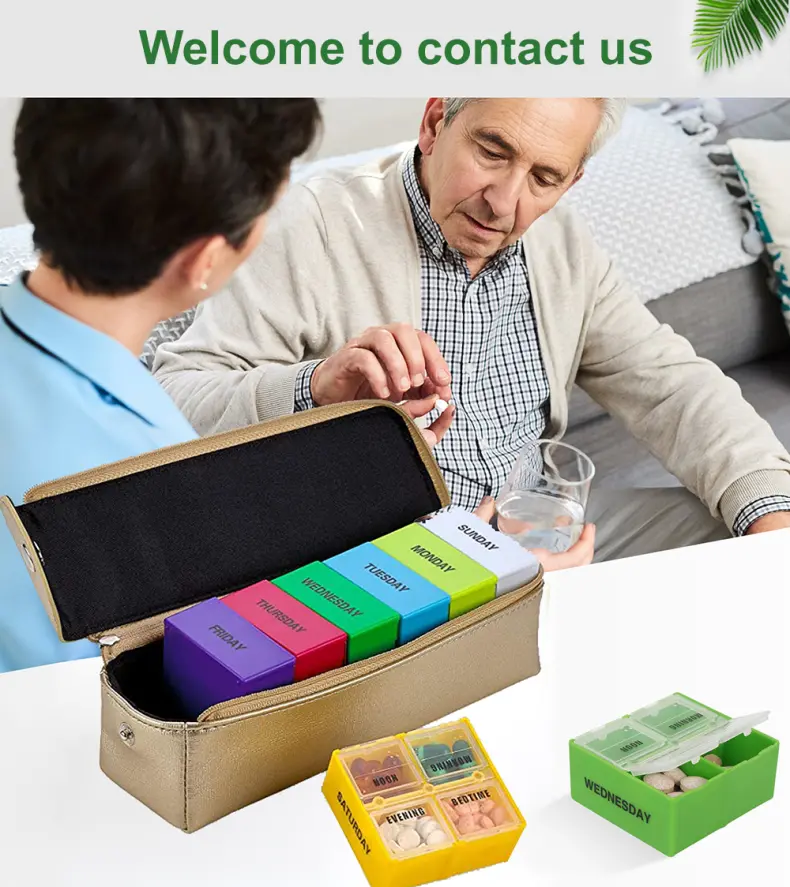 Weekly Pill Organizer with Removable Daily Cases (8) Weekly Pill Organizer with Removable Daily Cases (8)