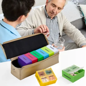 Weekly Pill Organizer with Removable Daily Cases (9)