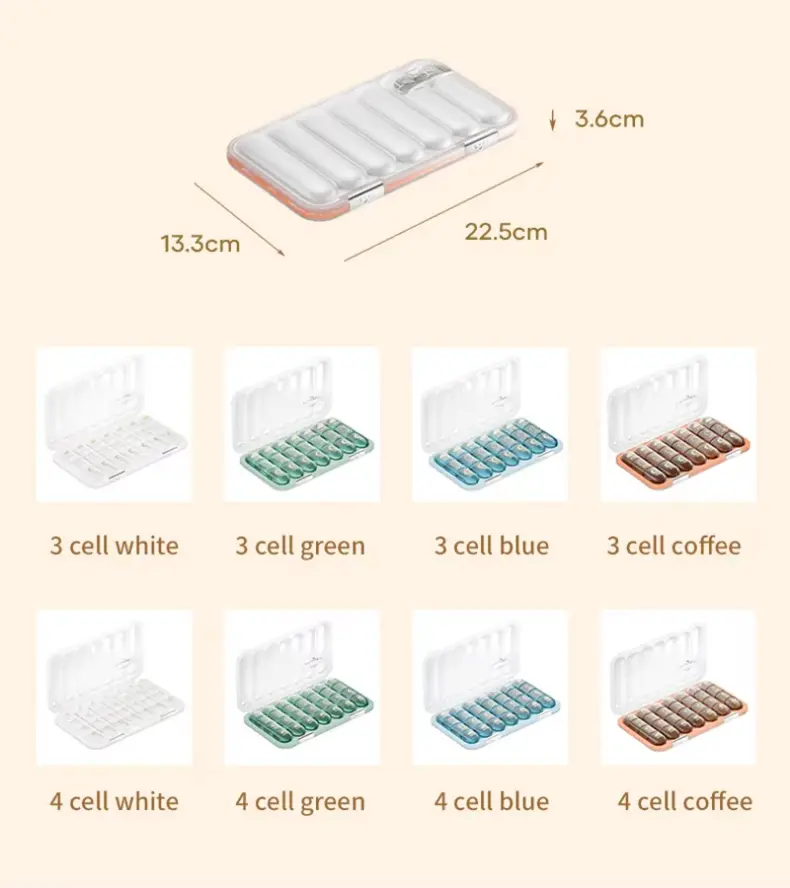 21 28 Compartment Medication Box BS1376J (10) 21 28 Compartment Medication Box BS1376J (10)