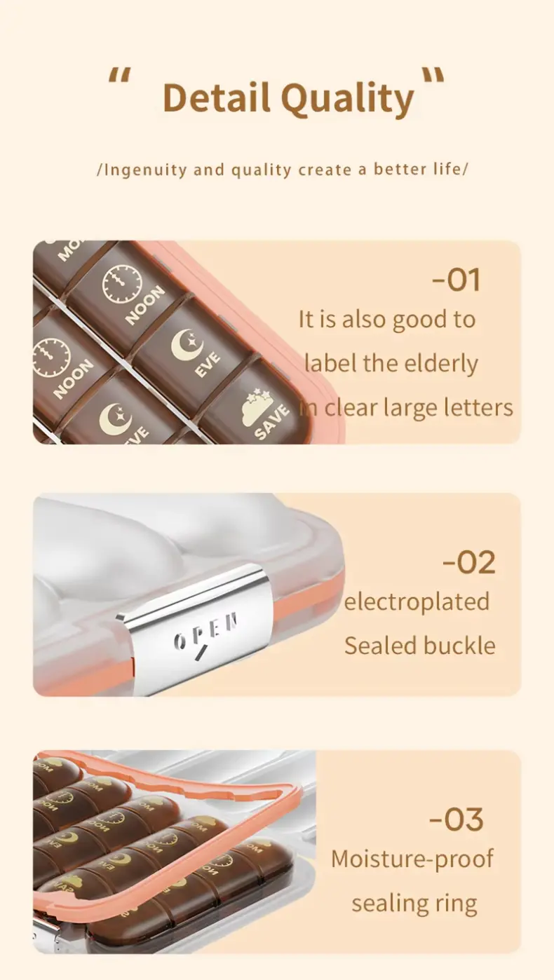 21 28 Compartment Medication Box BS1376J (8) 21 28 Compartment Medication Box BS1376J (8)