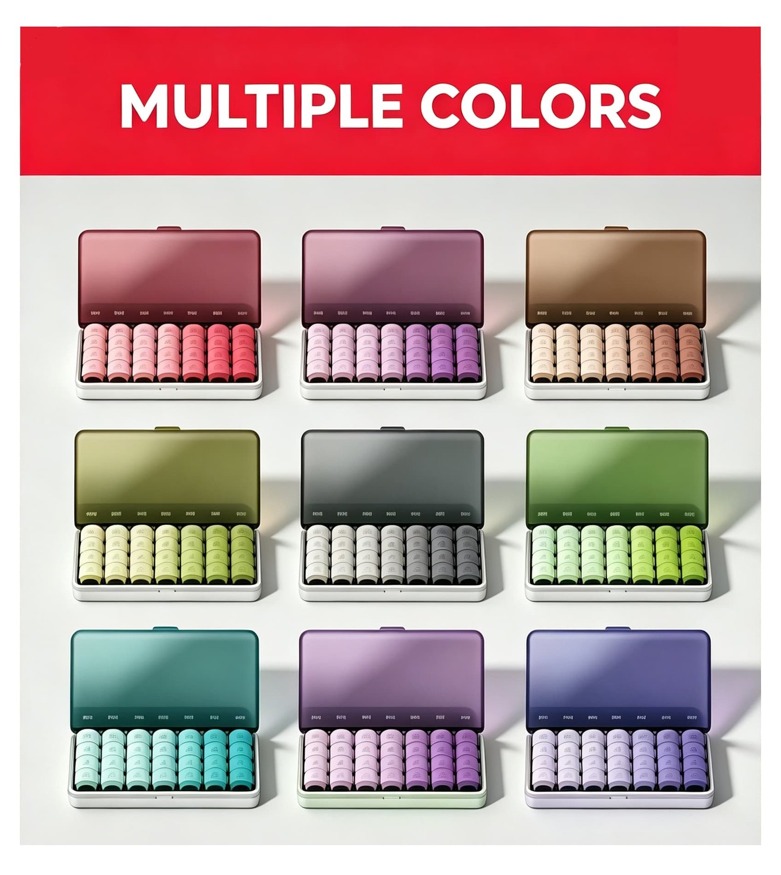 7 Grid Travel Case Pill Organizer
