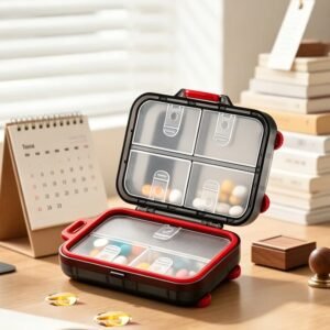7-Compartment Suitcase Pill Box - BS1568J