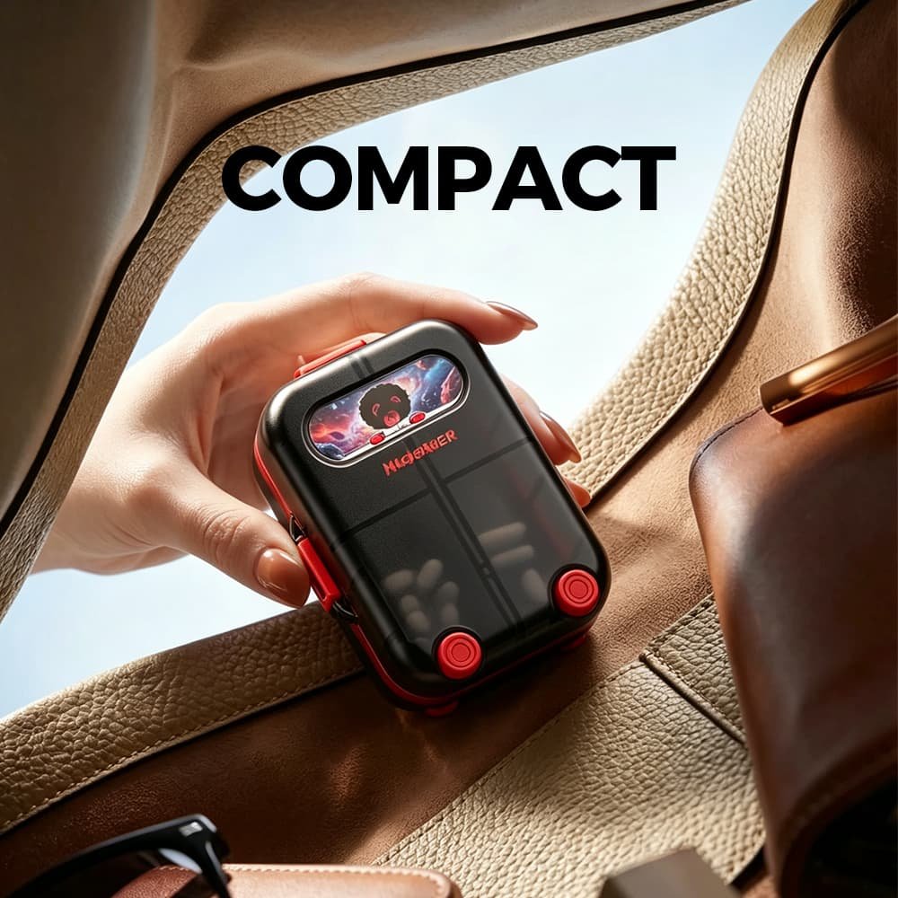 7-Compartment Suitcase Pill Box 2