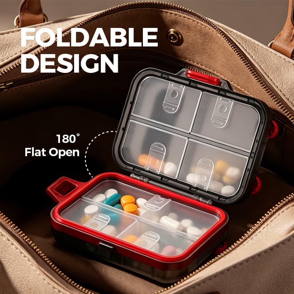 7-Compartment Suitcase Pill Box 4
